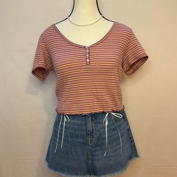 Preppy Red Stripped Top - Picture 1 of 4